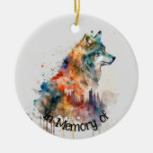 Wolf Logo Wolves Nature Custom Business Card Keramik Ornament (Vorne)