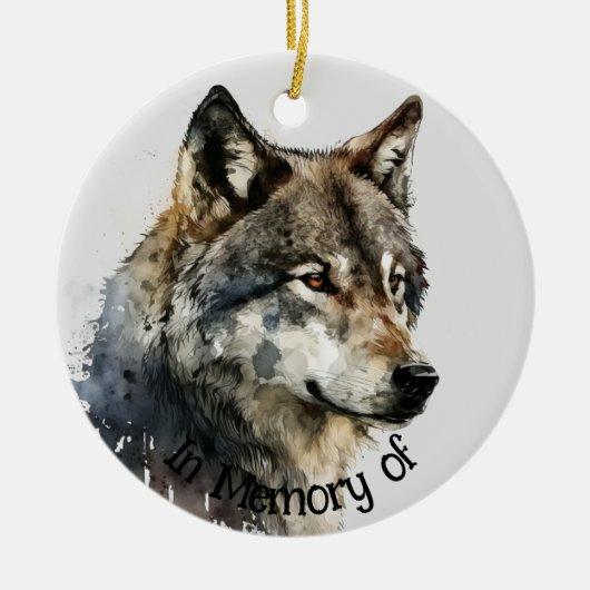 Wolf Logo Wolves Nature Custom Business Card Keramik Ornament (Vorne)