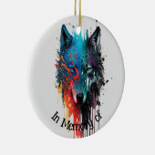 Wolf Logo Wolves Nature Custom Business Card Keramik Ornament (Rechts)