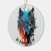Wolf Logo Wolves Nature Custom Business Card Keramik Ornament (Links)