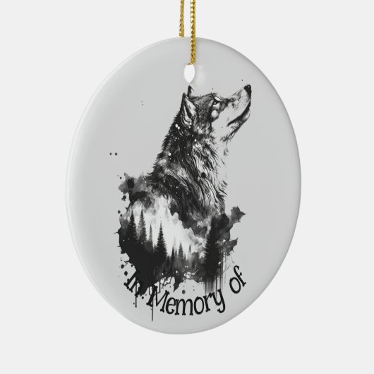 Wolf Logo Wolves Nature Custom Business Card Keramik Ornament (Rechts)