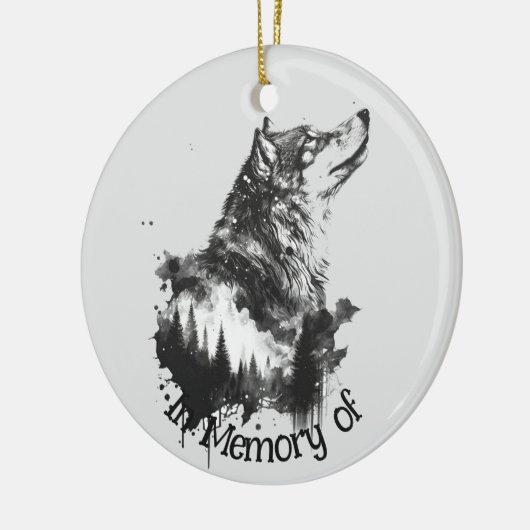 Wolf Logo Wolves Nature Custom Business Card Keramik Ornament (Links)