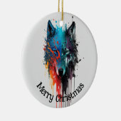 Wolf Logo Wolves Nature Custom Business Card Keramik Ornament (Rechts)