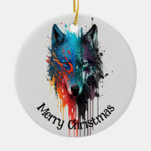 Wolf Logo Wolves Nature Custom Business Card Keramik Ornament (Vorne)