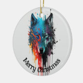 Wolf Logo Wolves Nature Custom Business Card Keramik Ornament (Links)