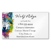 Wolf Logo Wolves Nature Custom Business Card Magnetische Visitenkarte (Vorderseite)
