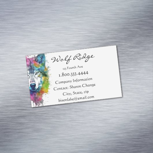 Wolf Logo Wolves Nature Custom Business Card Magnetische Visitenkarte (Beispiel)