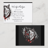 Wolf Logo Wolves Nature Custom Business Card Visitenkarte (Vorne/Hinten)