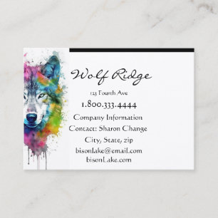 Wolf Logo Wolves Nature Custom Business Card Visitenkarte