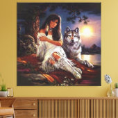 Wolf Look Leinwanddruck (Insitu (Wohnzimmer))