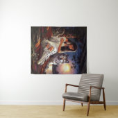 Wolf Look Wandteppich (Beispiel (Horizontal))