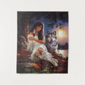 Wolf Look Wandteppich (Vorderseite)