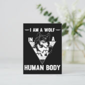 Wolf Lover Forest Animal Postkarte (Stehend Vorderseite)
