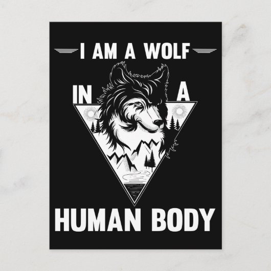 Wolf Lover Forest Animal Postkarte (Vorderseite)