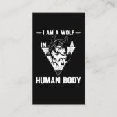 Wolf Lover Forest Animal Visitenkarte (Vorderseite)