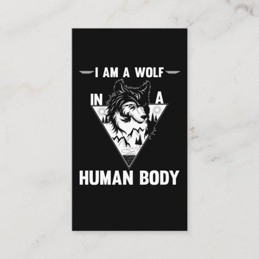 Wolf Lover Forest Animal Visitenkarte (Vorderseite)