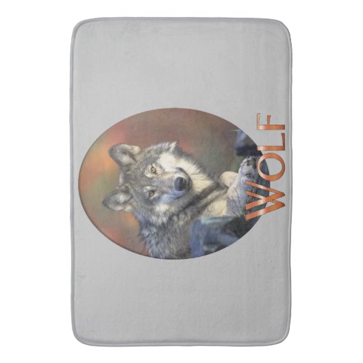 Wolf Lovers Badematte (Vorderseite Vertikal)