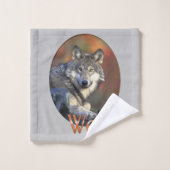 Wolf Lovers Badhandtuch Set (Waschlappen)