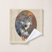 Wolf Lovers Badhandtuch Set (Waschlappen)