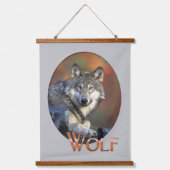 Wolf Lovers Wandteppich Mit Holzrahmen (Vorderseite)
