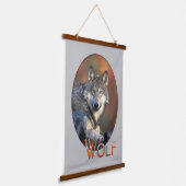 Wolf Lovers Wandteppich Mit Holzrahmen (Gewinkelt)