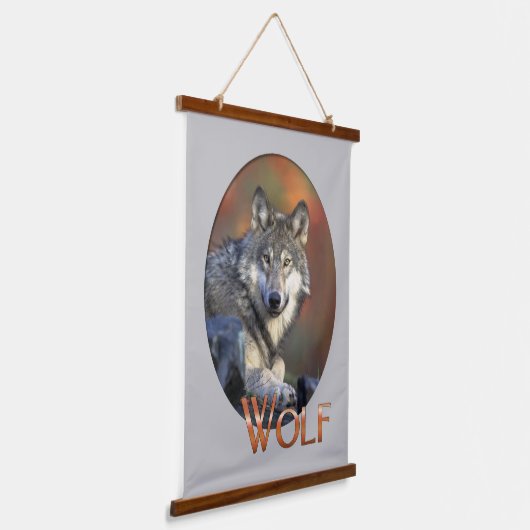Wolf Lovers Wandteppich Mit Holzrahmen (Gewinkelt)