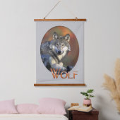 Wolf Lovers Wandteppich Mit Holzrahmen (Schlafzimmer)