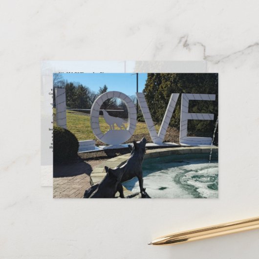 Wolf LOVEworks Sign Postkarte (Vorderseite/Rückseite Beispiel)