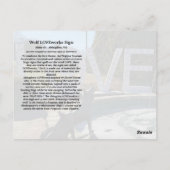 Wolf LOVEworks Sign Postkarte (Rückseite)