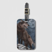 Wolf Luggage tag Gepäckanhänger (Vorderseite Vertikal)
