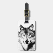 Wolf Luggage Tag Gepäckanhänger (Vorderseite vertikal)