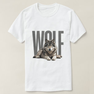 Wolf Luxus-Wildlife-Editorial-Grafikdesign T-Shirt