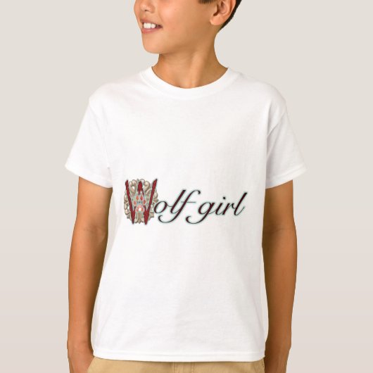Wolf-Mädchen T-Shirt (Vorderseite)
