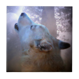 Wolf Magic Art Tile Fliese