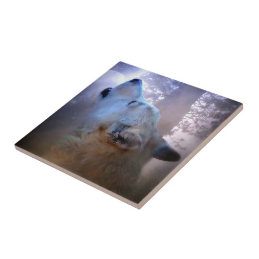Wolf Magic Art Tile Fliese (Seite)
