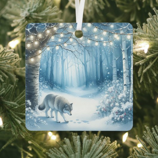 Wolf Magical Enchanted Weihnachtswald Ornament Aus Metall (InSitu)