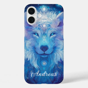 Wolf Magie Blau iPhone 16 Plus Hülle
