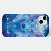 Wolf Magie Blau Case-Mate iPhone Hülle (Rückseite (Horizontal))