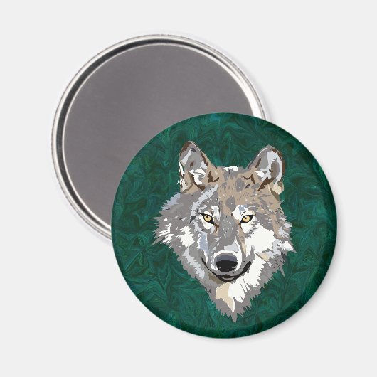 Wolf Magnet (Vorderseite/Rückseite)
