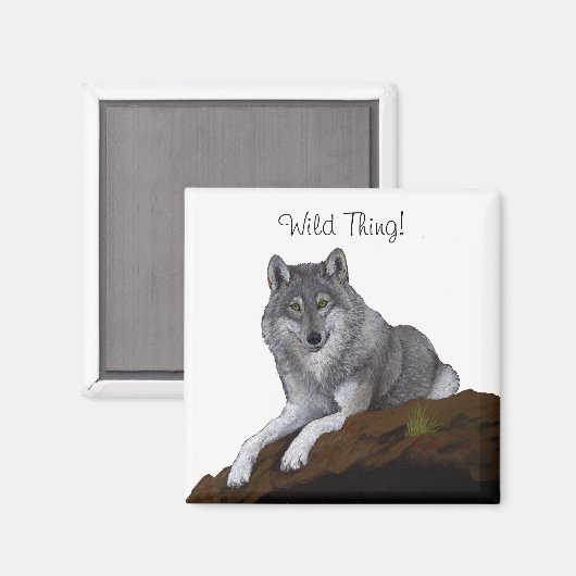 Wolf Magnet (Vorderseite/Rückseite)