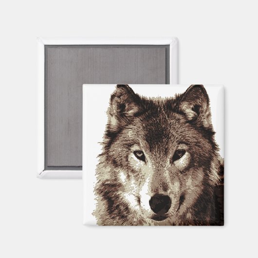 Wolf Magnet (Vorderseite/Rückseite)
