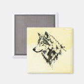 Wolf Magnet (Vorderseite/Rückseite)