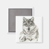 Wolf Magnet (Vorderseite/Rückseite)