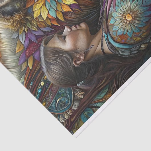 Wolf Maiden Decoupage Seidenpapier (Ausschnitt)