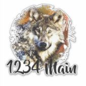 Wolf-Mailbox Aufkleber (Vorderseite)