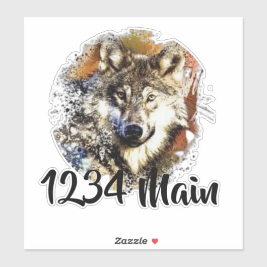 Wolf-Mailbox Aufkleber (Blatt)