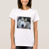Wolf Malamute Picture Long Sleeve T - Shirt (Vorderseite)