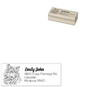 Wolf Mama Rücksendeadresse Gummistempel (Stempel)