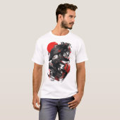 Wolf Man Goth Style Vaporwave Urban  T-Shirt (Vorne ganz)