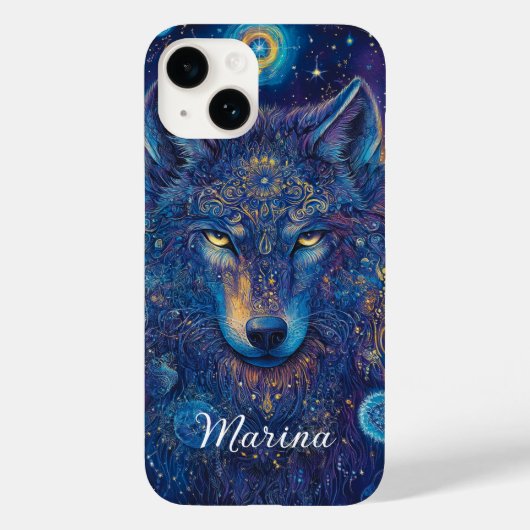 Wolf Mandala  Case-Mate iPhone Hülle (Rückseite)
